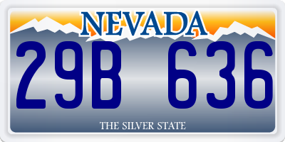 NV license plate 29B636