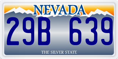 NV license plate 29B639