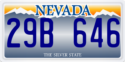 NV license plate 29B646