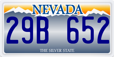 NV license plate 29B652