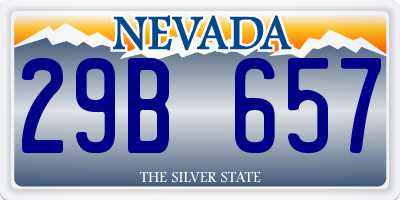 NV license plate 29B657