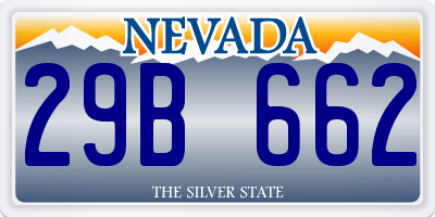 NV license plate 29B662