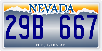 NV license plate 29B667