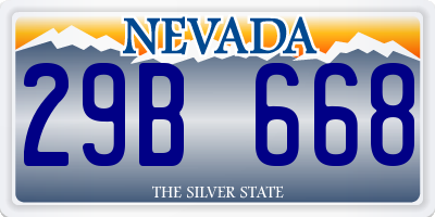 NV license plate 29B668