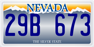 NV license plate 29B673