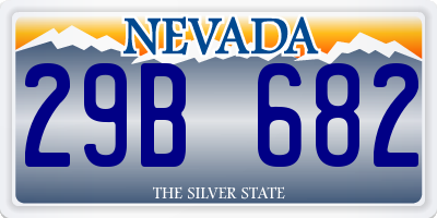 NV license plate 29B682