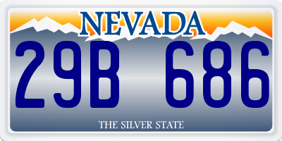 NV license plate 29B686