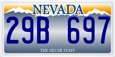 NV license plate 29B697