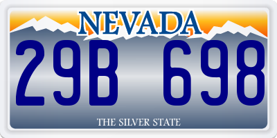 NV license plate 29B698
