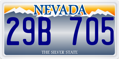 NV license plate 29B705