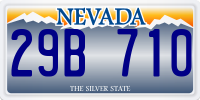 NV license plate 29B710