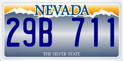 NV license plate 29B711