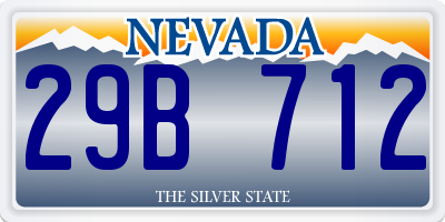 NV license plate 29B712