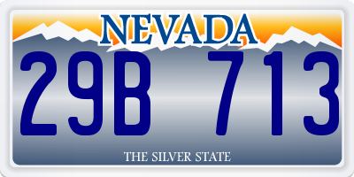 NV license plate 29B713