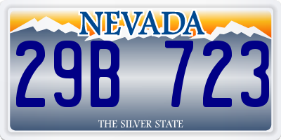 NV license plate 29B723