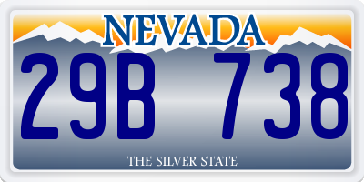 NV license plate 29B738