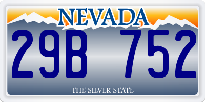 NV license plate 29B752