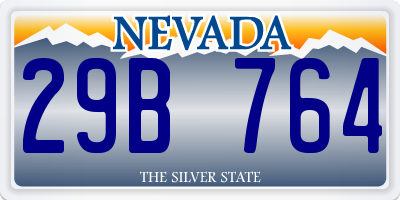 NV license plate 29B764