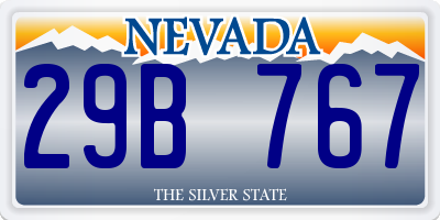 NV license plate 29B767