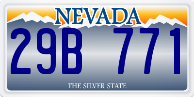 NV license plate 29B771