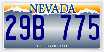 NV license plate 29B775