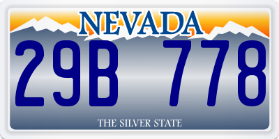 NV license plate 29B778