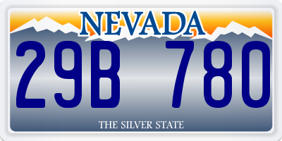 NV license plate 29B780