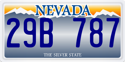 NV license plate 29B787