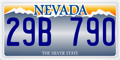 NV license plate 29B790