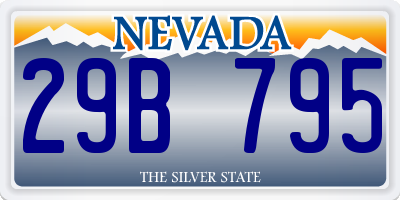 NV license plate 29B795
