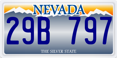 NV license plate 29B797