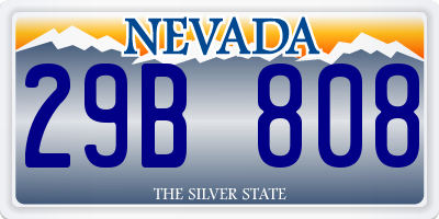 NV license plate 29B808