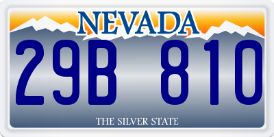 NV license plate 29B810