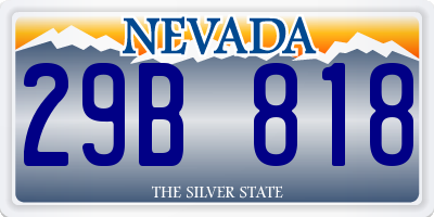 NV license plate 29B818