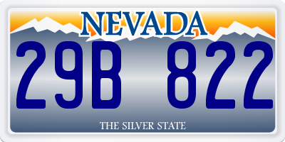 NV license plate 29B822