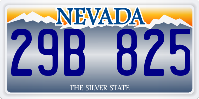 NV license plate 29B825