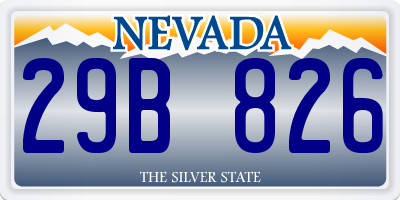 NV license plate 29B826