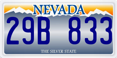 NV license plate 29B833
