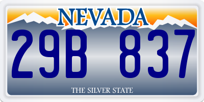 NV license plate 29B837