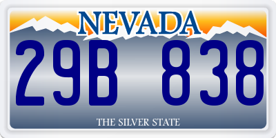 NV license plate 29B838