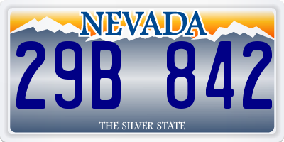 NV license plate 29B842