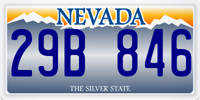 NV license plate 29B846