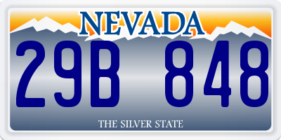 NV license plate 29B848