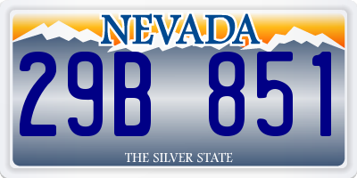 NV license plate 29B851
