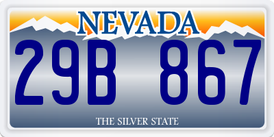 NV license plate 29B867