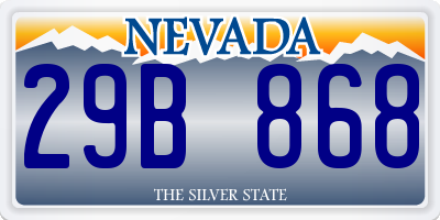 NV license plate 29B868