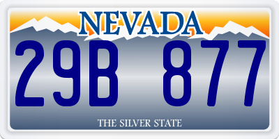 NV license plate 29B877