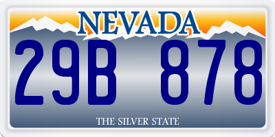 NV license plate 29B878