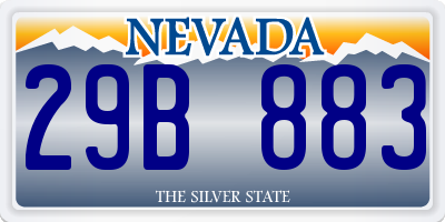 NV license plate 29B883