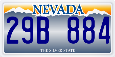 NV license plate 29B884